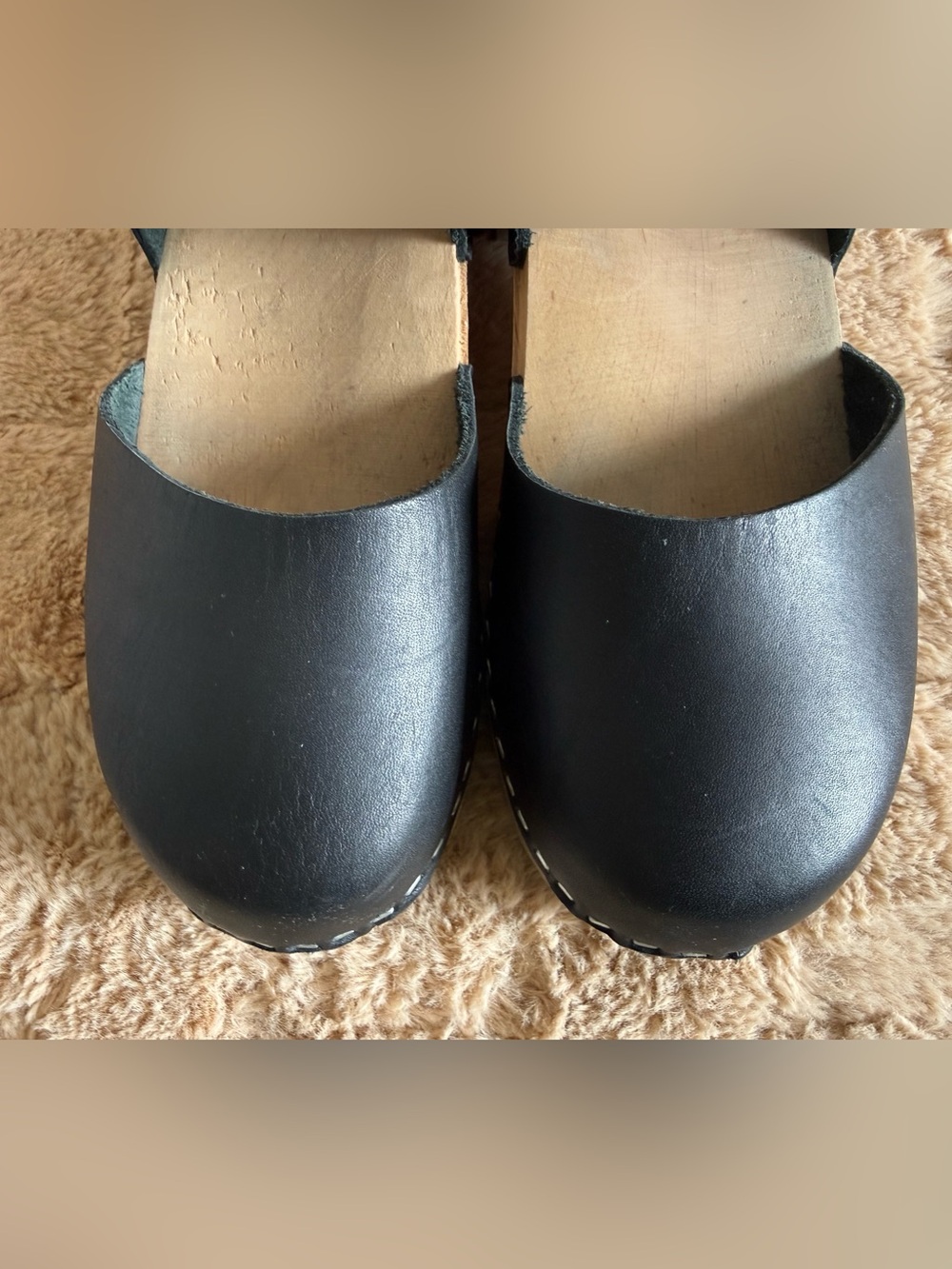 MIA Namby Wooden Leather Back Strap Clog Sandals - 7.5 EUR 38 - Picture 4 of 7